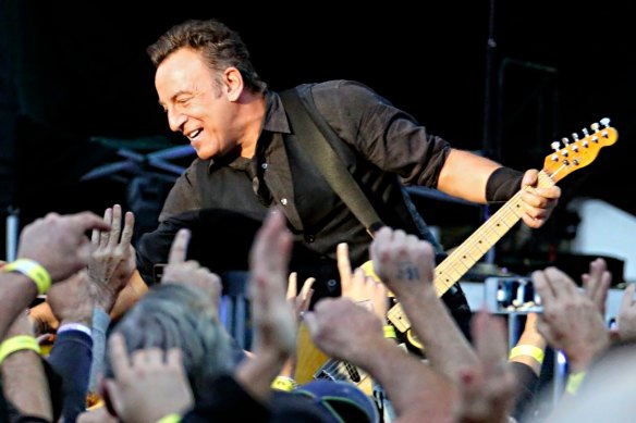 Bruce Springsteen takes his message to 17,000 fans at the Rock in 2013.