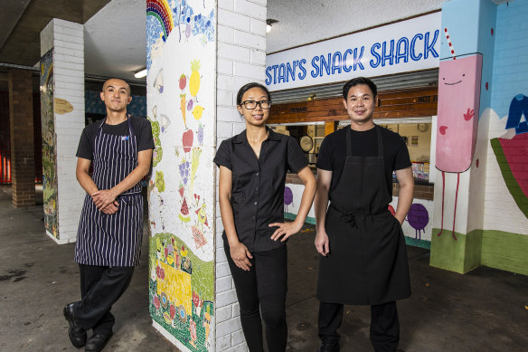 Chefs Kenji Okuda, Donna Chau and Santo Bun have taken over as the new operators at Stanmore Public School canteen.