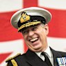 The Duke of York laughs during a visit to Royal Naval Air Station, Somerset, 2015. 