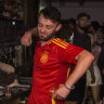 Scottish barman Scott Ferguson celebrates after Spain scored the winning goal in the 2024 Euro final against England.
