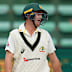 Anrich Nortje (right) celebrates taking the wicket of Marnus Labuschagne in Australia’s first dig in Gqeberha.