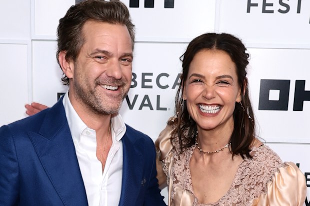 Joshua Jackson and Katie Holmes attend Happy Hours premiere
