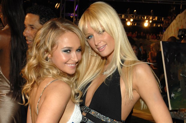 Hayden Panettiere and Paris Hilton at the Sony Studios in Culver City, California (Photo by Lester Cohen/WireImage)