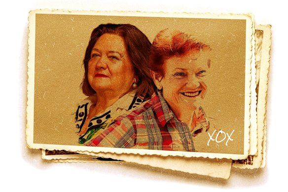 Gina Rinehart and Pauline Hanson.