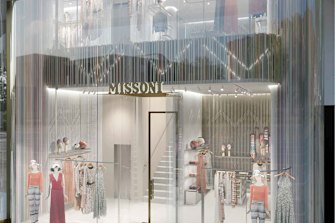 Renders of the new Missoni store at 25 Martin Place, Sydney.