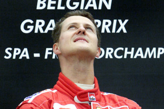 Michael Schumacher at Spa in Belgium in 2001.