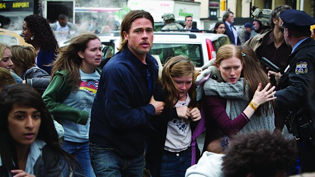 Brad Pitt in a scene from World War Z.