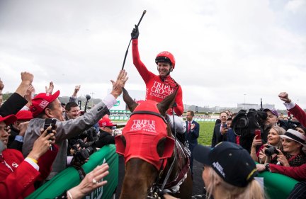 Great show: Jockey Kerrin McEvoy returns after winning The Everest on Redzel  at Randwick in October