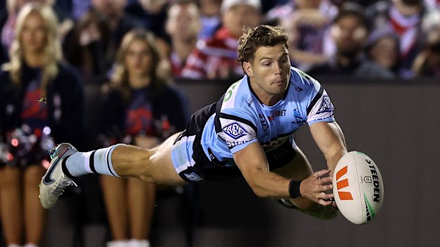 Blayke Brailey in action for the Sharks.