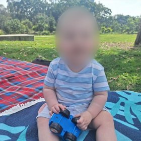 The boy at Hanlon Park just minutes before the attack.