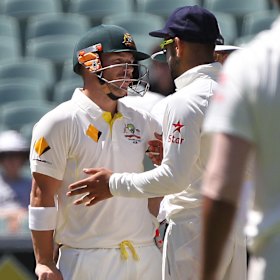 Fearless leader: Kohli in 2014, after taking over as captain, will be happy not to be facing David Warner.