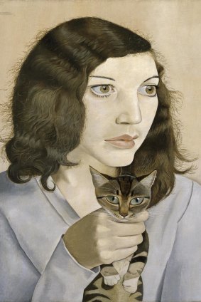 Lucian Freud's first wife, Kitty, seen in his 1947 painting, Girl with a Kitten.