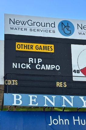 The South Fremantle Football Club will remember Nick Campo at game tomorrow.