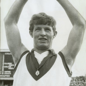 South Melbourne’s Peter Bedford, who won the Brownlow Medal in 1970.