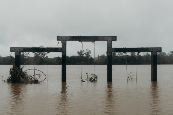 Flood waters have submerged parts of NSW. 