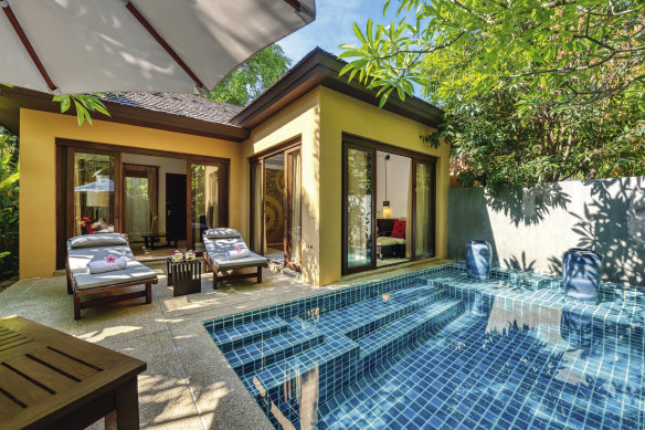 A private villa with plunge pool.