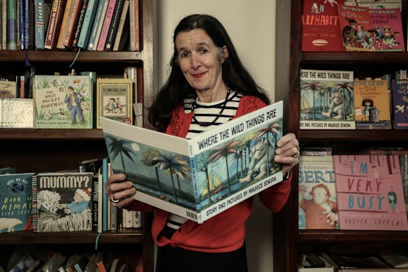 Teacher Mary-Jane Boughen collects children’s books, including Where The Wild Things Are, in various languages.
