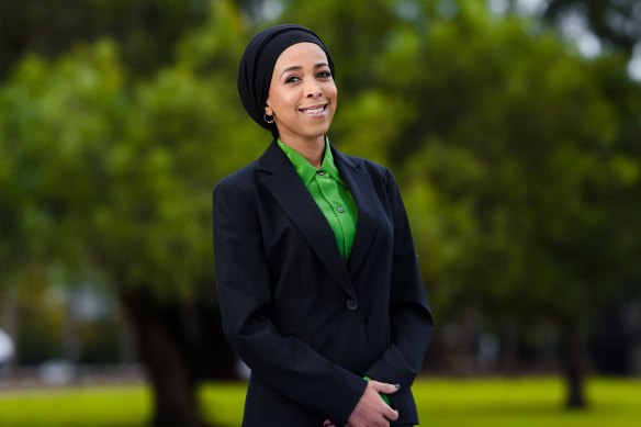Greens councillor Anab Mohamud, who is accused of launching a homophobic tirade and assaulting a woman outside a gay nightclub.