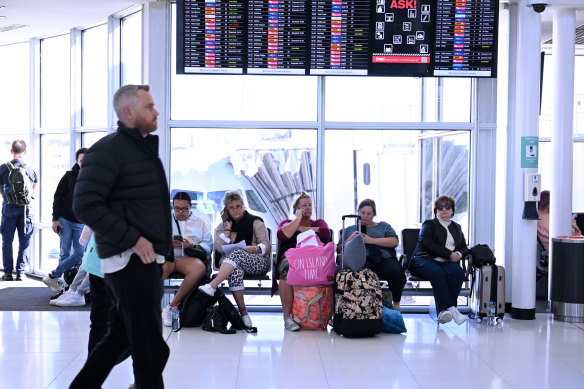 Many domestic flights were cancelled or delayed at Sydney Airport on Friday morning.