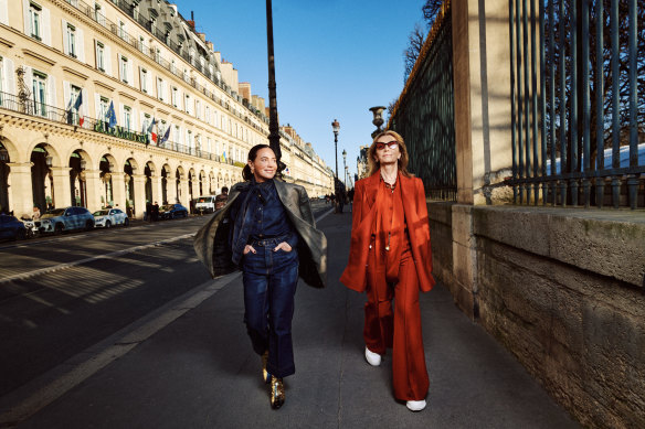 Sisters Simone (right) and Nicky Zimmermann co-founded the fashion label Zimmermann, which spans swimwear, gowns and accessories. Simone works as the brand’s chief operating officer while Nicky focuses on design as creative director.
