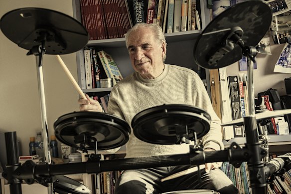 Surgeon Michael Bruce is back on the drums in his spare time, at 73.