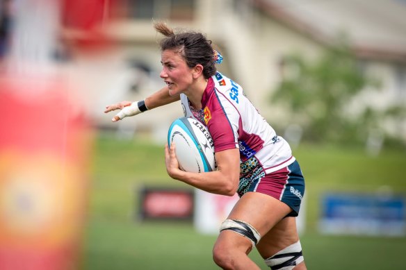 Carola Kreis in action against Tonga.