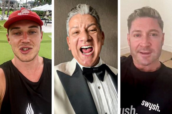Patrick Cripps, Bruce Buffer and Michael Clarke are among the most expensive Swysh stars.