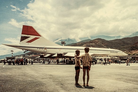 British Airways made a demonstration Concorde flight to Caracas in 1975, pictured here. Air France made the city a weekly destination for its supersonic flights. 