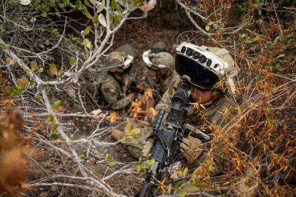 Australian and British troops have joined their US counterparts in war gaming simulations of a war in the Pacific and mainland Europe.