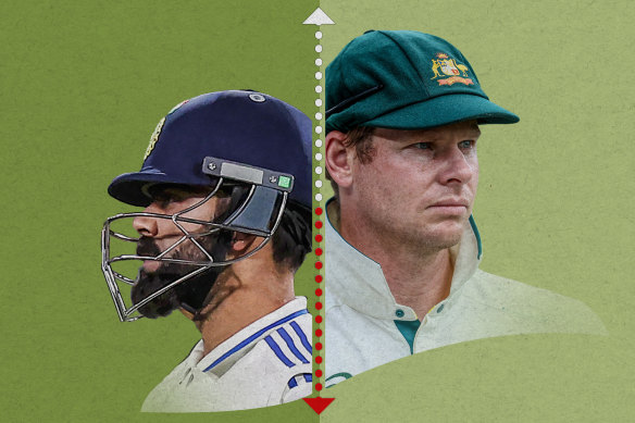 Virat Kohli and Steve Smith. Smith scored an important century.