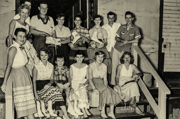 Members of the Canal Zone Roller-Skating Club in Balboa in the Panama Canal Zone, 1955.