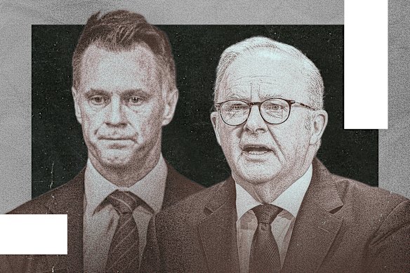 Chris Minns and Anthony Albanese.