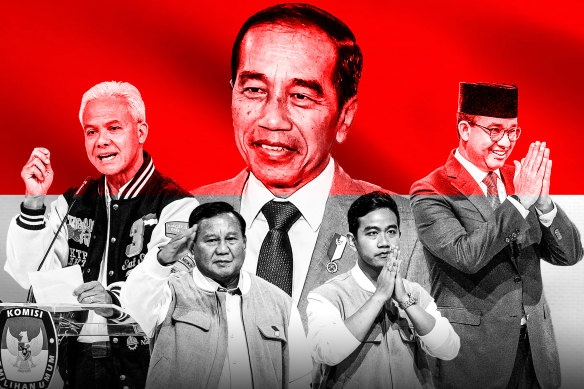 The three-cornered contest for Indonesia’s presidency is thick with dynastic politics and reputation repackaging.