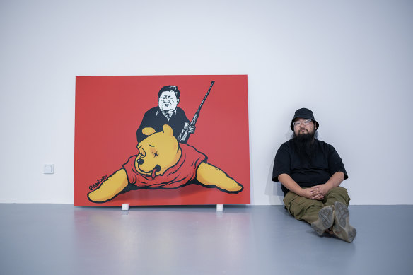 Winnie the Pooh has been censored in China, and Badiucao says his career has been hampered because of his critical work. 