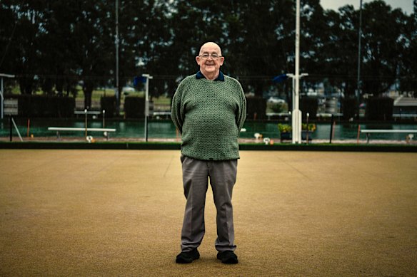 “I was walking around in sublime ignorance”: Daryl Holmes at Cardiff Bowling Club, near Newcastle.