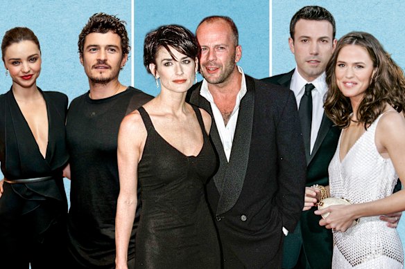 While their marriages may have ended some time ago Miranda Kerr and Orlando Bloom, Demi Moore and Bruce Willis, and Ben Affleck and Jennifer Garner have all navigated their post divorce relationships to prioritise their children.