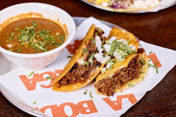 La Bodega’s beef birria tacos have become a minor Instagram sensation.