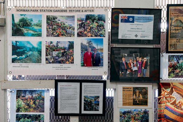 The waiting room at Norman Park Station is a mini-museum.