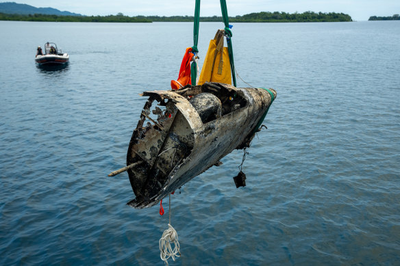 Remains from a plane wreck identified by Andrew Forrest’s team while searching for his uncle’s final resting place.