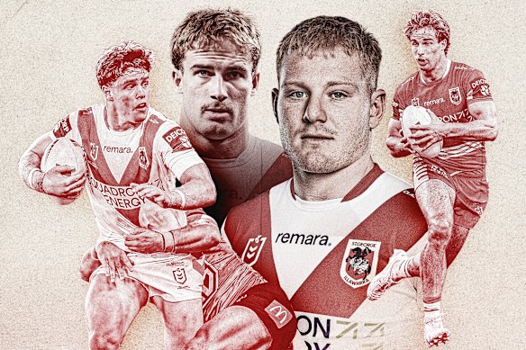 Dragons forwards Hamish Stewart, Toby Couchman, Dylan Egan and Ryan Couchman are all in the starting pack against the Knights.