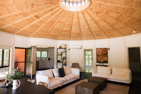 The yurts are a memorable piece of design, with up to three large bedrooms well spaced around a great central living area.