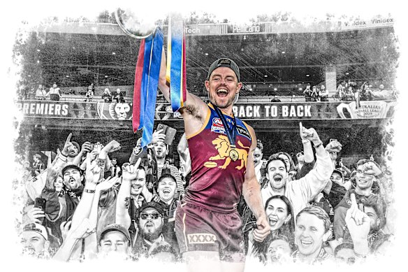 Lachie Neale on grand final day last year. 