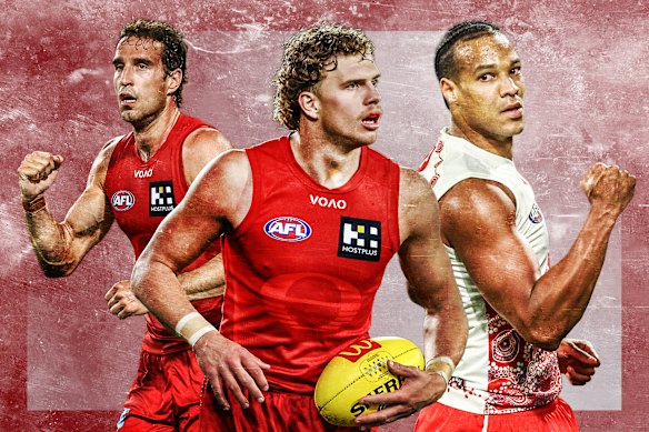 Ben King, Jed Walter and Joel Amartey are three key forwards kicking goals and out of contract at season’s end. 