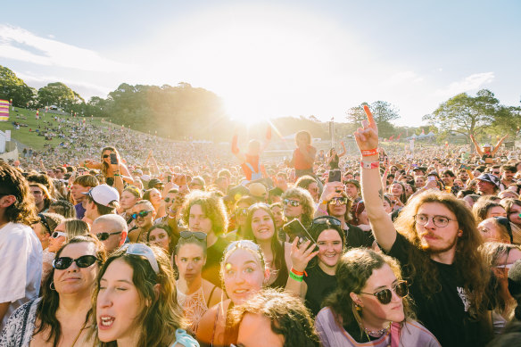 Festivalgoers at Splendour in the Grass in 2023.