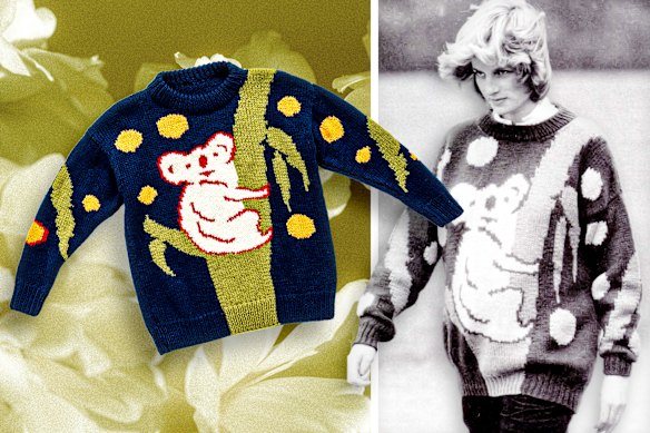 Jenny Kee’s Blinky Jumper, famously worn by Princess Diana in the 80s.