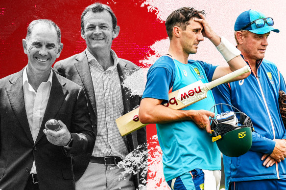 Justin Langer, Adam Gilchrist, Pat Cummins and Andrew McDonald.
