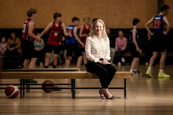Elissa Morley from the Australian Institute of Sport at the Northside Wizards basketball facility in Brisbane. She says elite athletes all need qualities such as persistence and problem-solving, no matter the sport.
