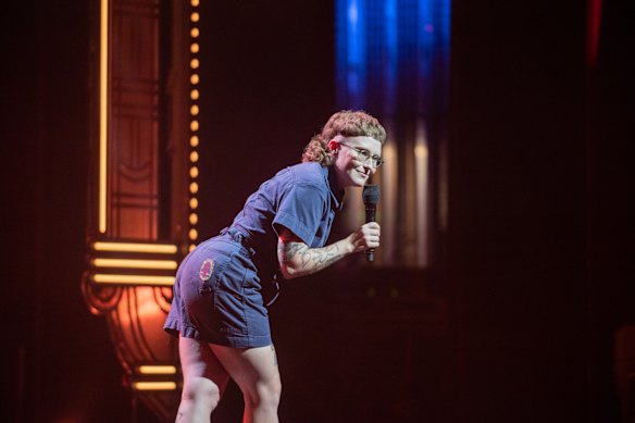 Scout Boxall in action on stage. 