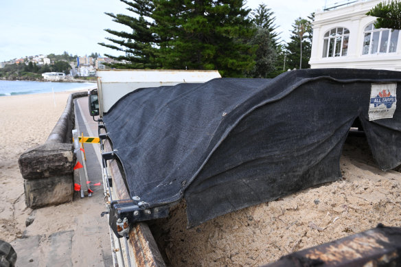 The clean-up operation at Coogee started on Wednesday.