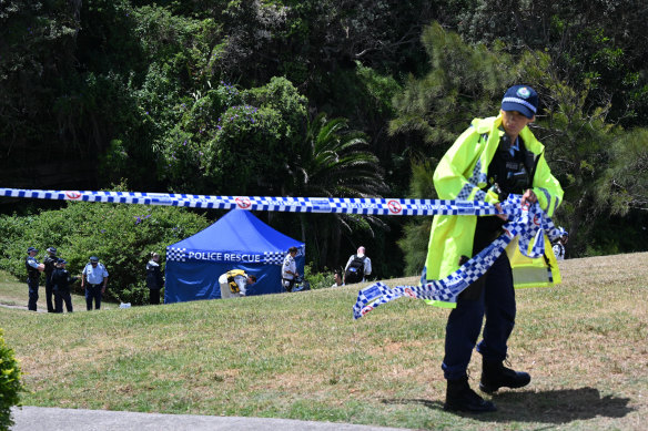 Police at Diamond Bay Reserve in Vaucluse retrieved a body while searching for Paul Thijssen.
